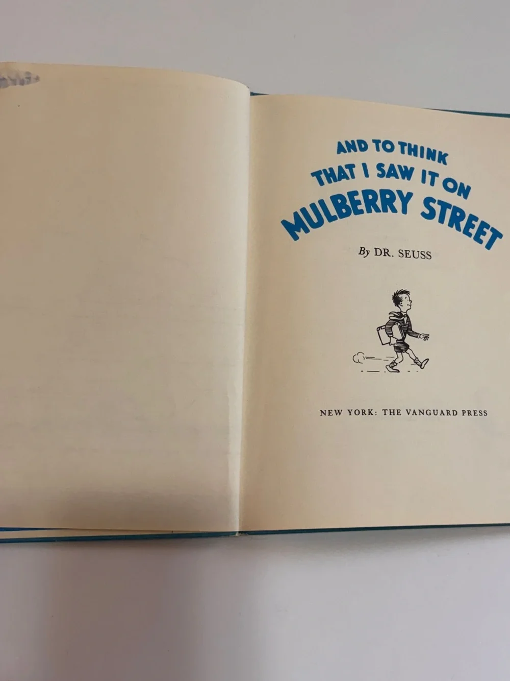 Dr. Seuss And to Think That I Saw It on Mulberry Street Book Club Hardcover